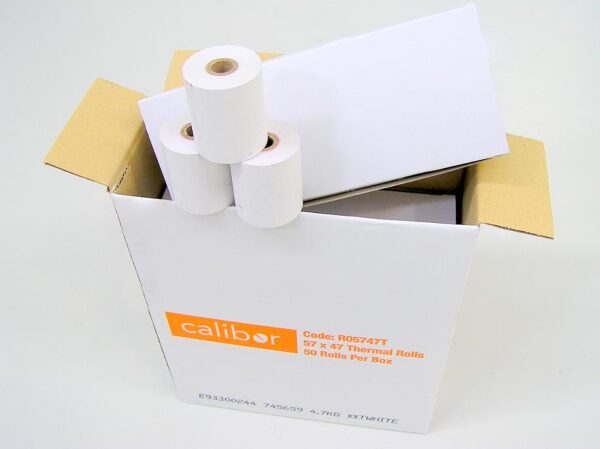 CALIBOR THERMAL PAPER 57X47 50 ROLLS/BOX